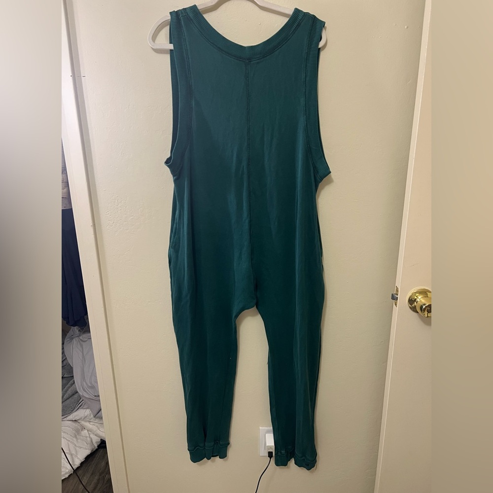 Free People Teal Green Sleeveless Jumpsuit - Picture 2 of 4